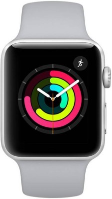 Apple Watch Series 3 GPS - 38 mm Silver Aluminium Case with Fog Sport Band(White Strap, Regular)