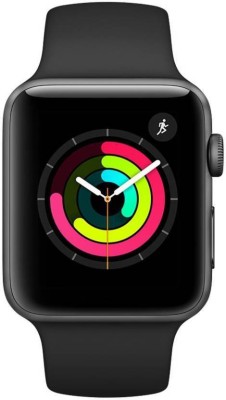 Apple Watch Series 3 GPS - 38 mm Space Grey Aluminium Case with Black Sport Band(Black Strap, Regular)