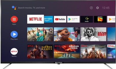 Kodak 139cm (55 inch) Ultra HD (4K) LED Smart Android TV with 5000 Plus Apps and Games(55CA0909)