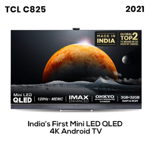 TCL C825 QLED 4K Smart TV | mini-LED TV | 120 Hz TV | MEMC | Dolby Vision IQ | Dolby Atmos | VRR | ALLM | Android 11
