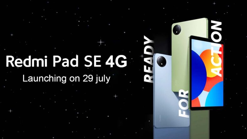 Redmi Pad SE 4G: Set to Launch in India on July 29th