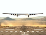 The world’s largest aircraft loaded, it is large as a football field